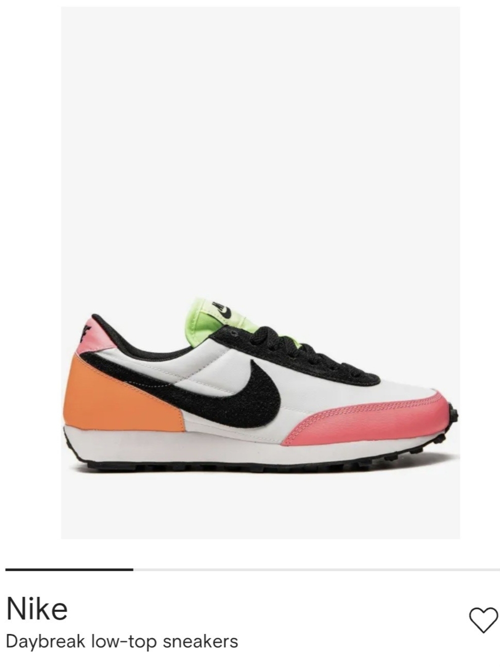 Nike Women's Daybreak Low-Top Sneakers Summit White Sunset Pulse - 8